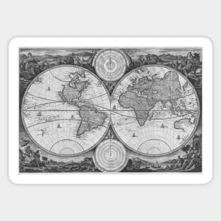 Vintage World Map Sticker